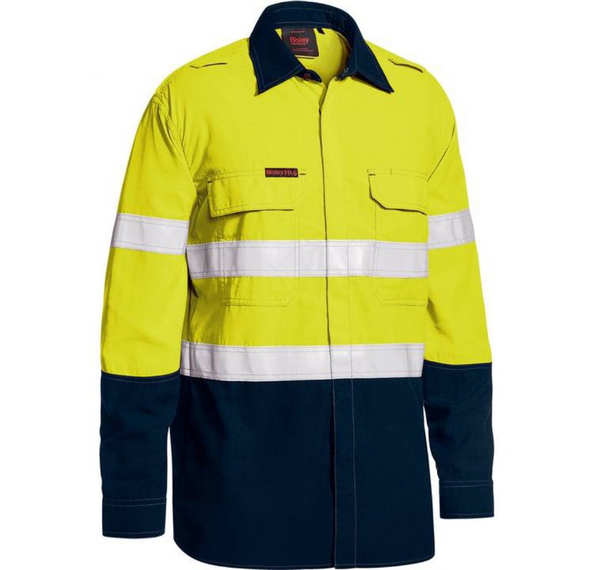 Picture of Bisley, Tencate Tecasafe® Plus 480 Taped Hi Vis Lightweight FR Vented Shirt